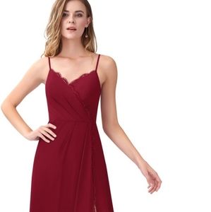 Burgundy bridesmaid dress